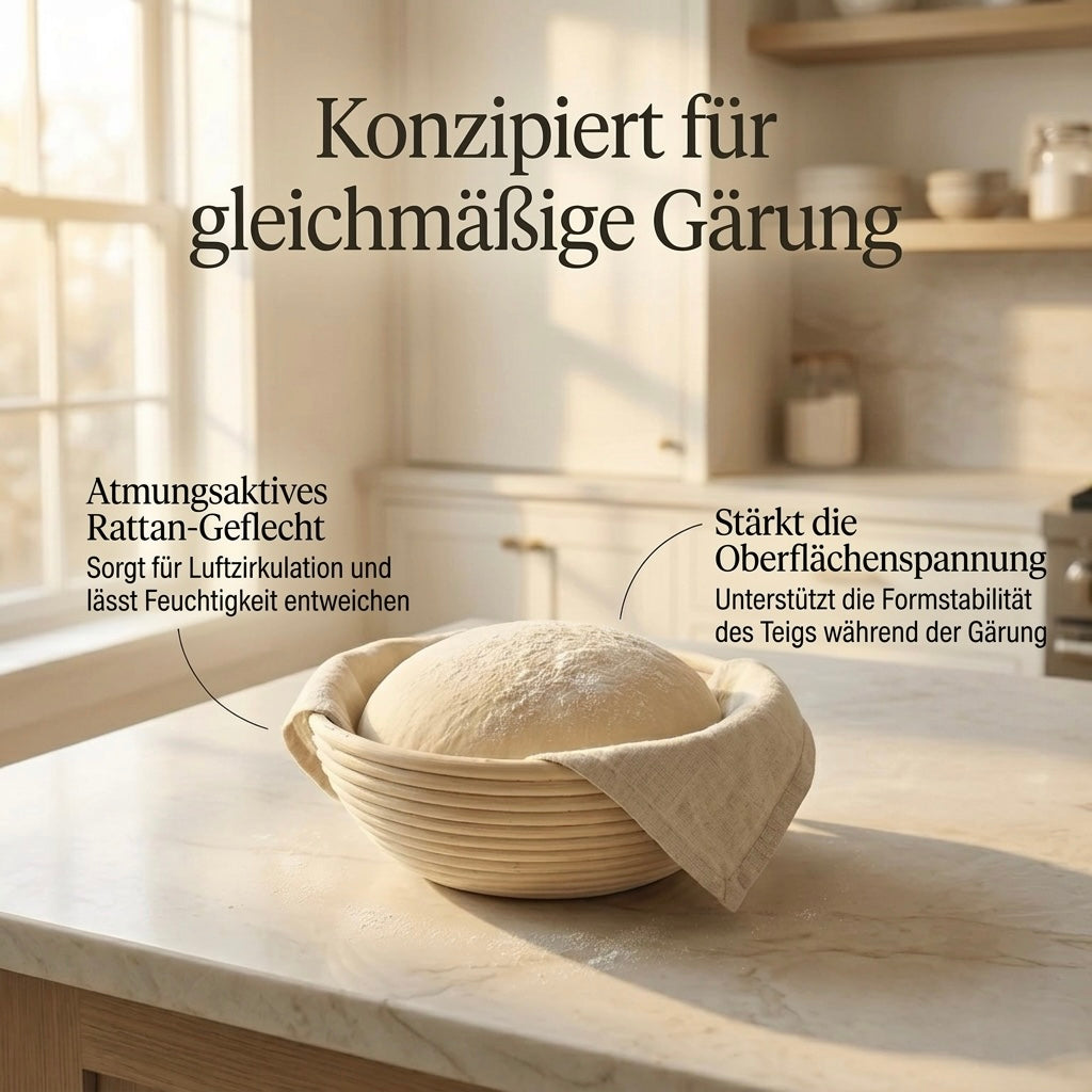 Gärkörbchen aus natürlichem Rattan